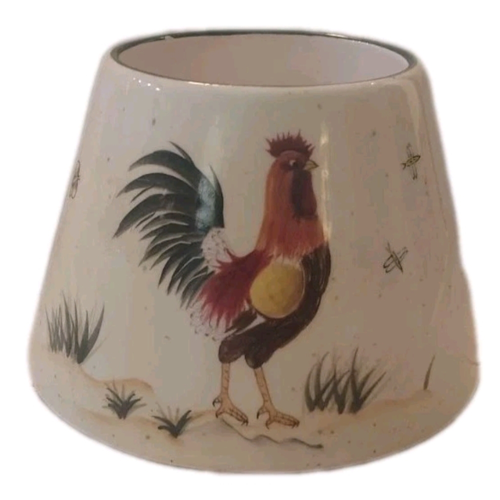 Ceramic Shade For Candle Chicken Country Theme- HOME INTERIORS